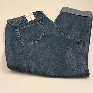 NWT INC Denim Boyfriend Jeans, Mid Rise, Size 16